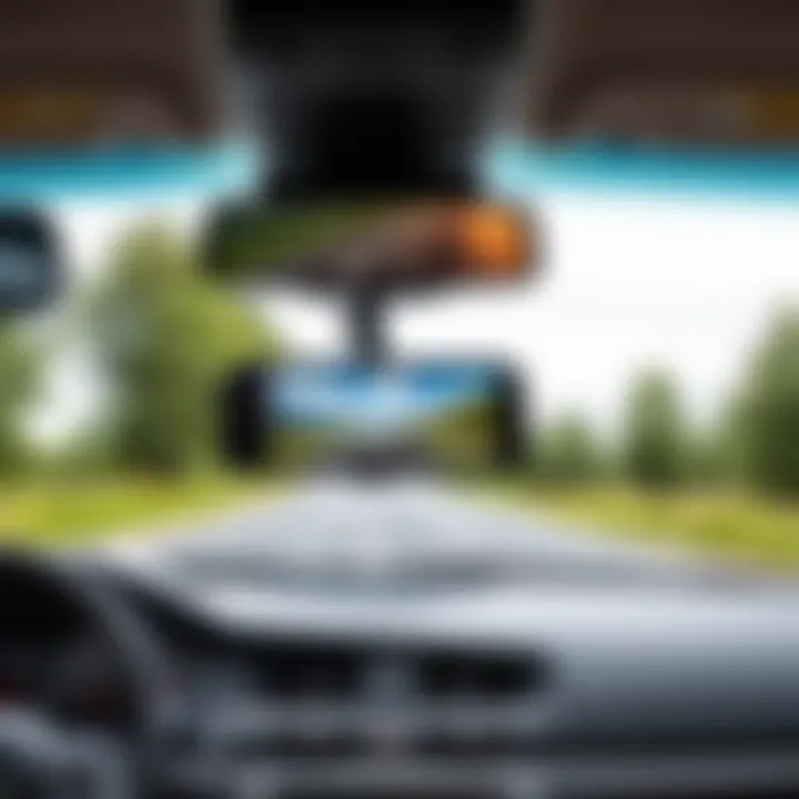 Installation of a dash cam installed seamlessly within a vehicle's rearview mirror.