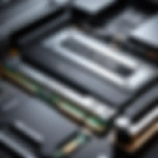 Close-up of Dell Latitude RAM module highlighting upgrade potential