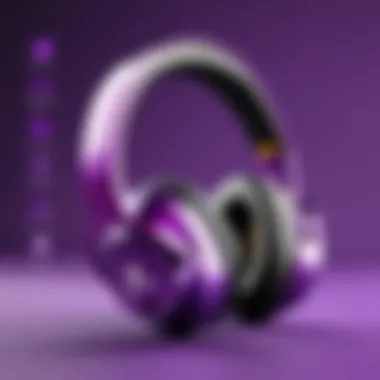 Comparison chart featuring purple Skullcandy headphones and other brands