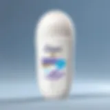 Close-up of Dove Roll-On Deodorant Powder showcasing its sleek design and packaging.