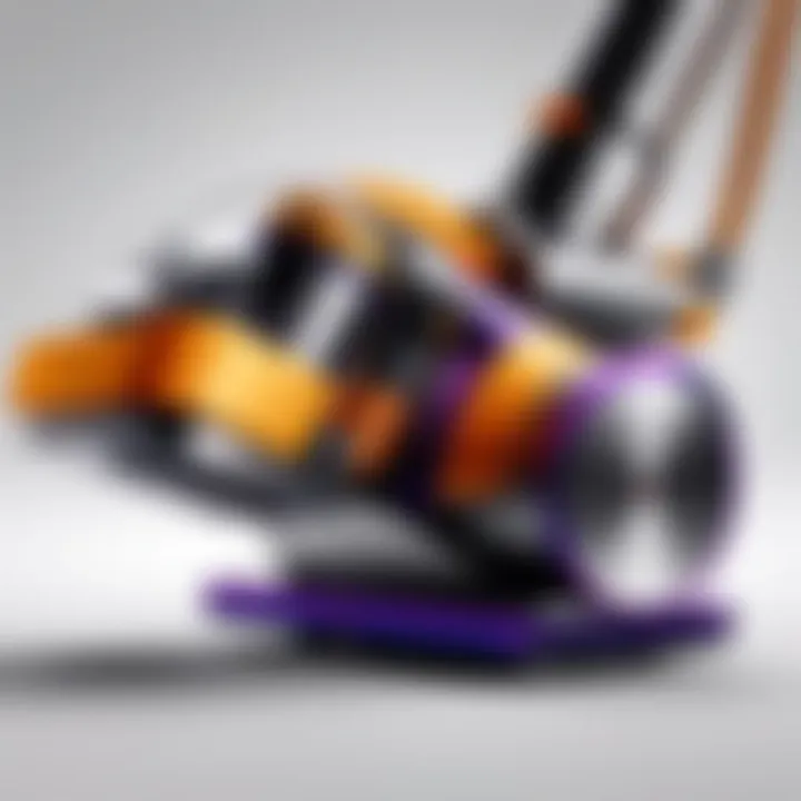 Detailed view of a Dyson remanufactured vacuum cleaner showcasing its design and functionality