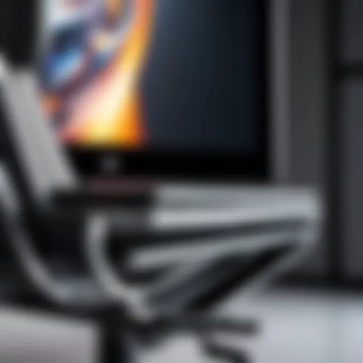 Close-up of premium materials used in gaming furniture