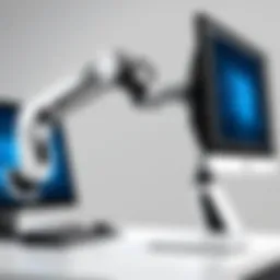 Detailed view of Ergotron LX articulating arm