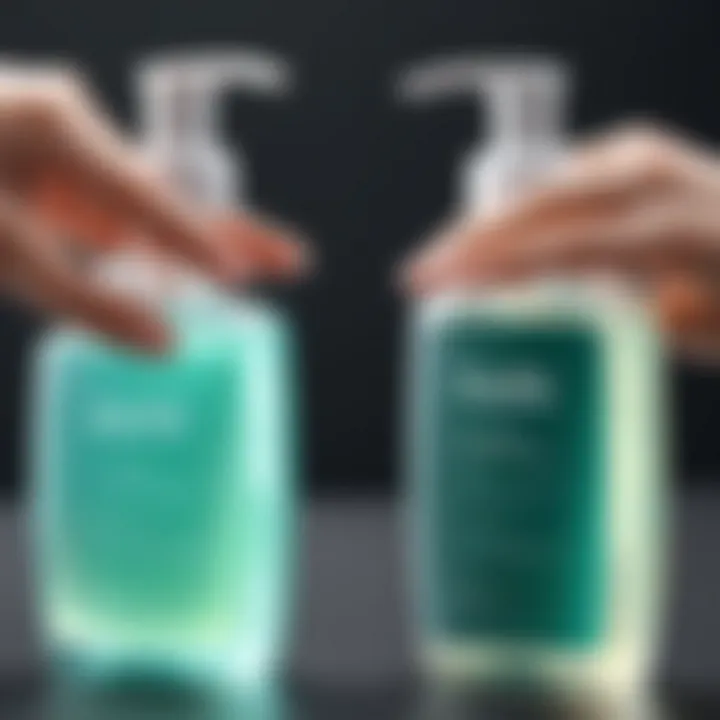 Comparative analysis chart of hand soap options