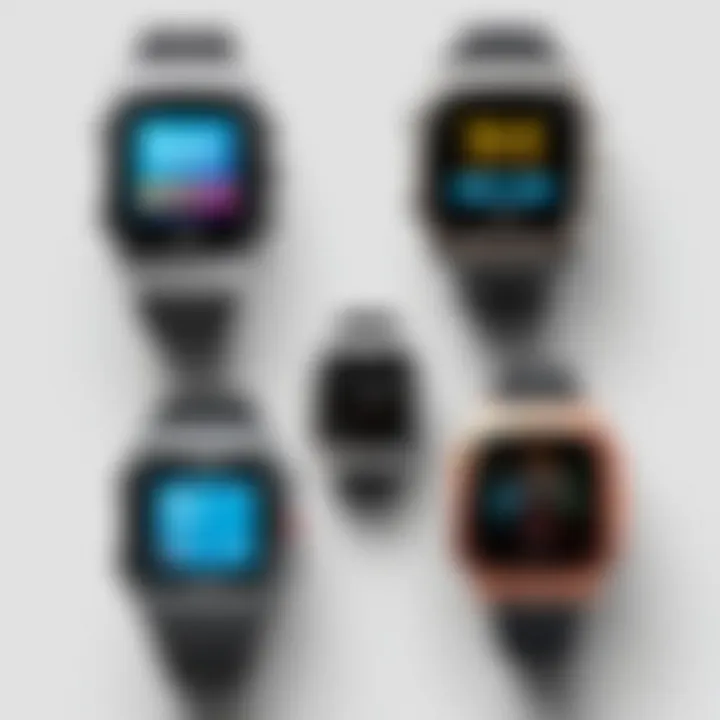 Comparison chart of various VTech watch models highlighting their unique functionalities