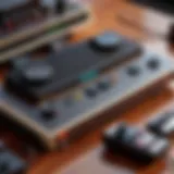 A vintage Atari console showcasing its iconic design and controllers.