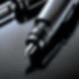 Close-up view of the Nintendo Switch stylus showcasing its ergonomic design
