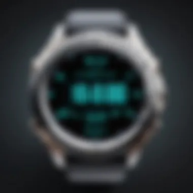 A stylish digital watch with oversized numbers, highlighting modern aesthetics