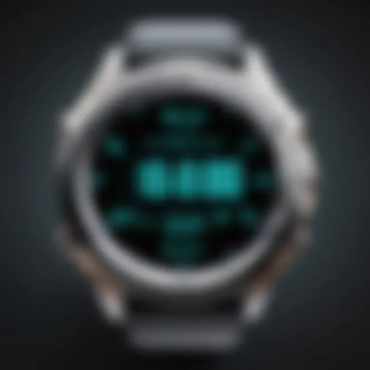 A stylish digital watch with oversized numbers, highlighting modern aesthetics