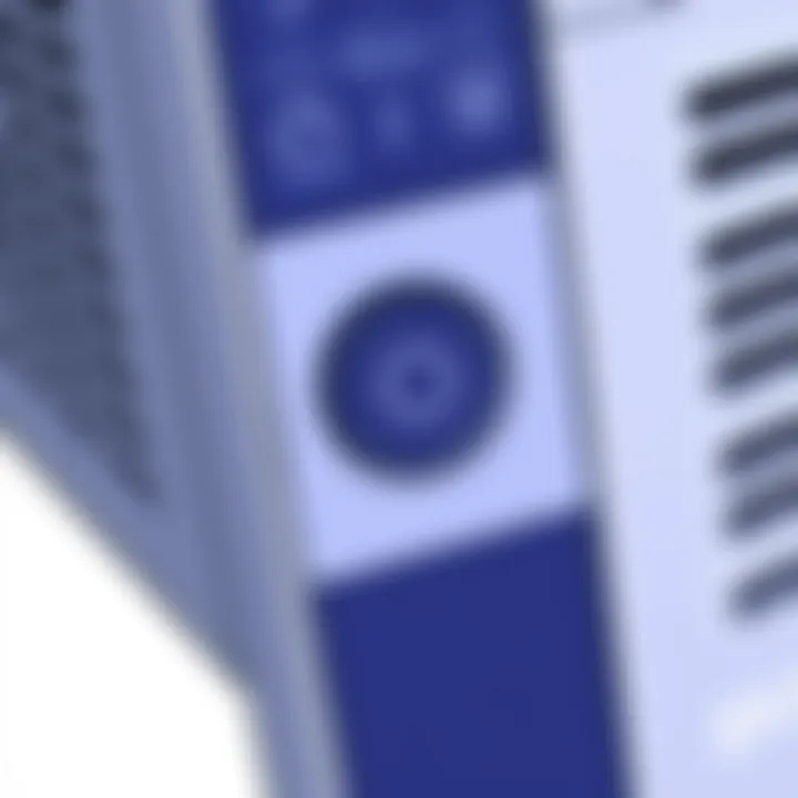 Close-up of the Epson PowerLite Home Cinema 8350 control panel