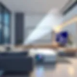 Epson PowerLite Home Cinema 8350 projector in a modern living room setting