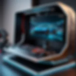 Close-up of a high-end gaming racing stand showcasing intricate design features.