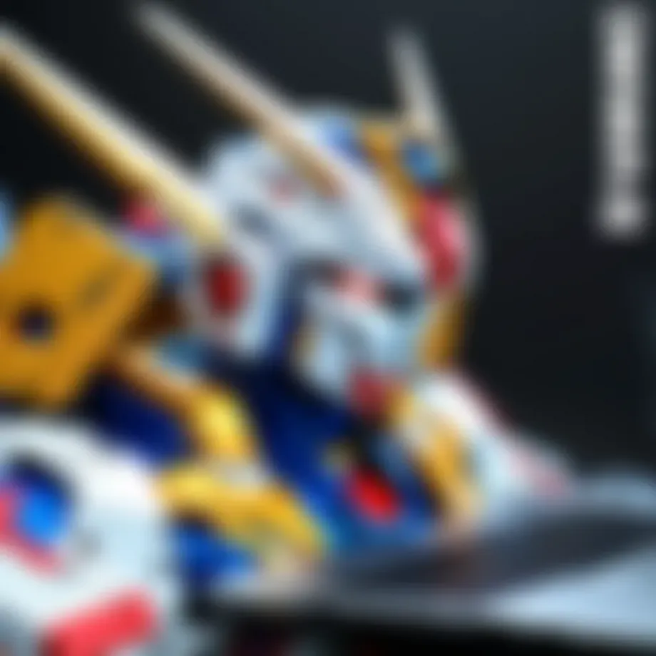 A stunning Gundam-themed laptop showcasing intricate designs