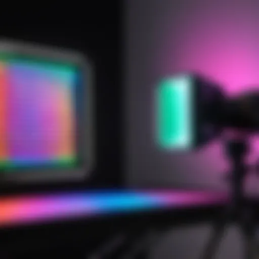 GVM RGB LED Video Lighting Kit in action during a creative shoot