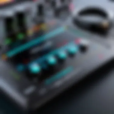 Hercules Audio Interface in Music Production Hercules audio interface in a vibrant music production setup