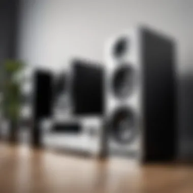 A home audio setup showcasing speaker placement and arrangement