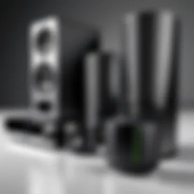 A diagram illustrating various types of wireless speakers