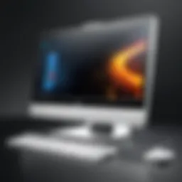 Sleek design of HP All-in-One Desktop Touch showcasing its modern aesthetics