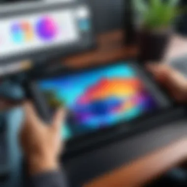 Digital Art Software on Huion Tablet User interface of a popular digital art software on Huion tablet