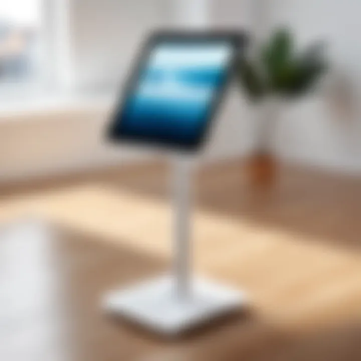 iPad floor stand designed for educational environments
