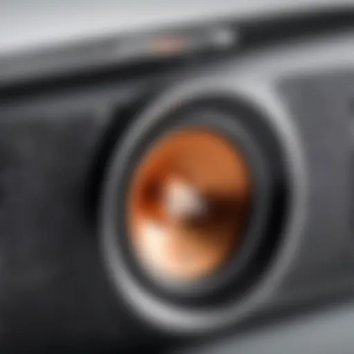 Close-up of JBL Bluetooth speaker showcasing sleek design