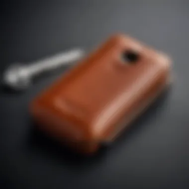 Premium Craftsmanship of Leatherology Key Case Elegant Leatherology key case showcasing premium materials and craftsmanship
