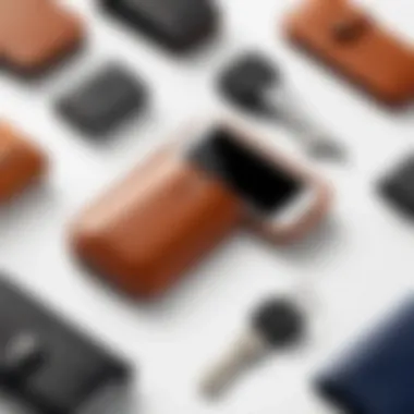 Functionality of Leatherology Key Case Leatherology key case displayed with key accessories to emphasize functionality