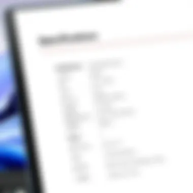 Detailed Specifications of Lenovo Flex 5 14 2-in-1 Close-up of Lenovo Flex 5 14 2-in-1 specifications highlighting key features