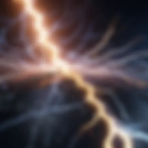 Illustration showing the interaction between lightning technology and composite materials.