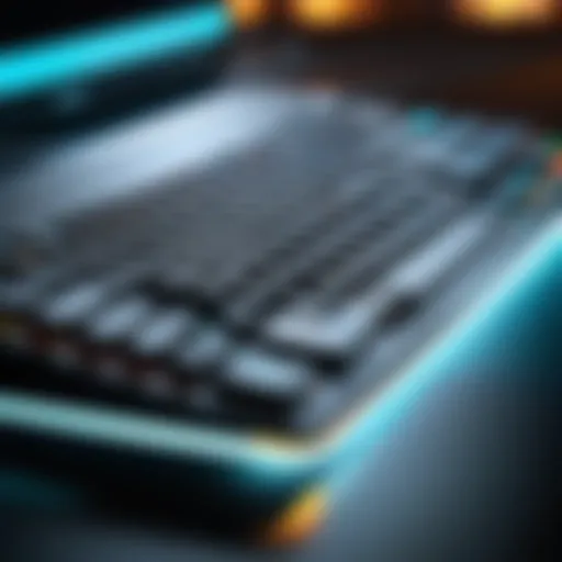 Elegant design of the Logitech Backlit Wireless Keyboard.