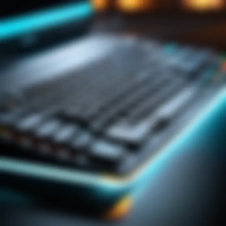 Elegant design of the Logitech Backlit Wireless Keyboard.