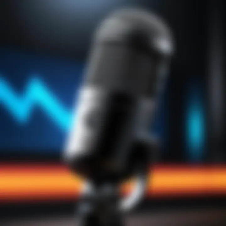 MXL dynamic microphone being used in a live performance setting