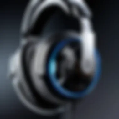 Close-up view of headset ear cushions emphasizing comfort and fit.