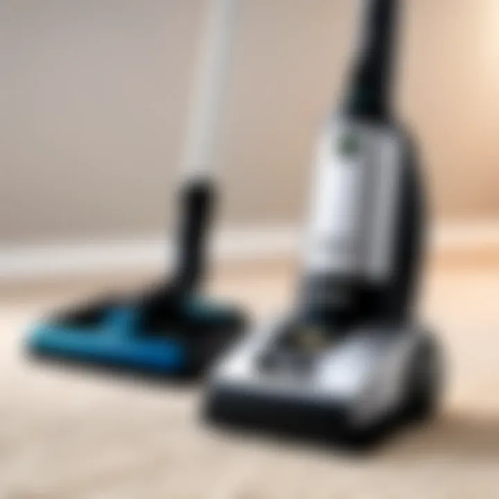 Performance comparison chart of Panasonic commercial vacuums