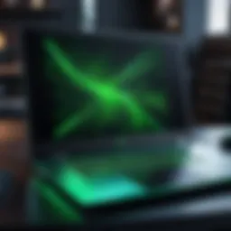 Sleek design of a Razer custom laptop showcasing its unique aesthetics