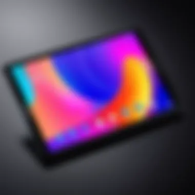 Close-up of the display quality on the Samsung Galaxy A Tab in vibrant color