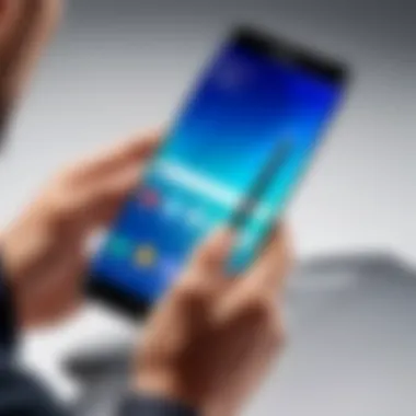 Using Samsung S Pen Effectively User demonstrating Samsung S Pen in action