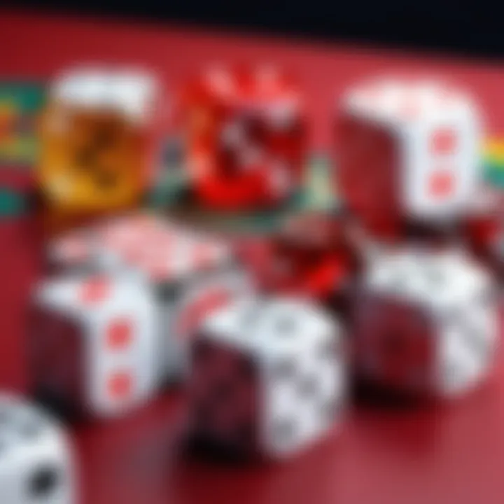 Cultural representation of Spanish poker dice in a social setting