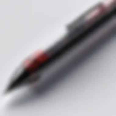 A detailed look at the ergonomic design of Staples mini gel pens.