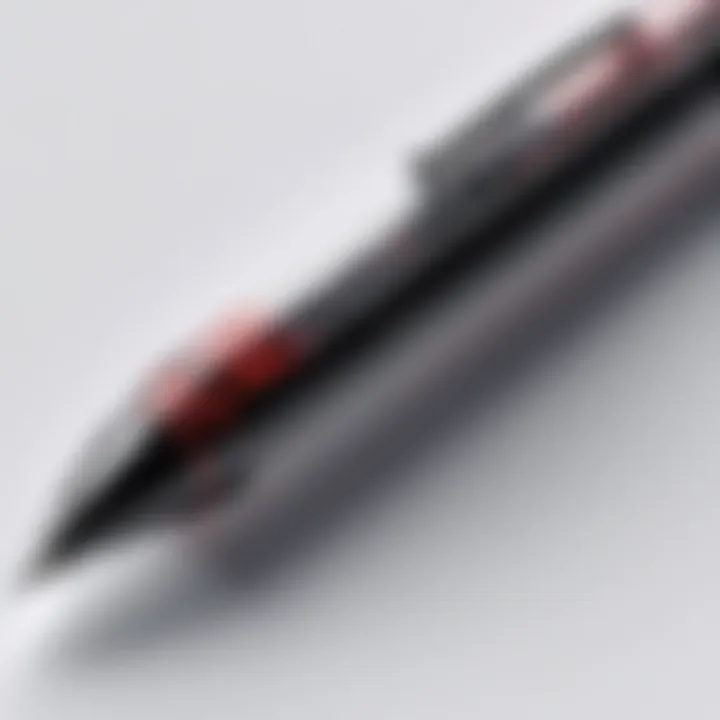 A detailed look at the ergonomic design of Staples mini gel pens.