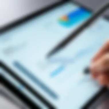 Experience Fluid Interaction with Touchscreen Close-up of a stylus pen in use on a touchscreen