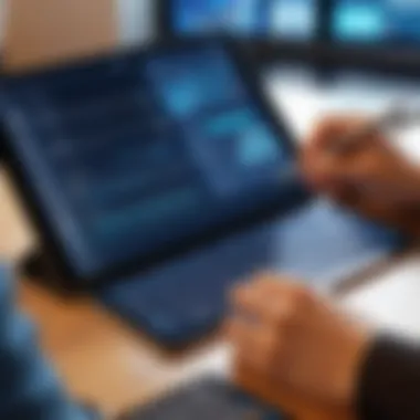 Student Engaged in Note-Taking with Stylus on iPad Air A student using a stylus pen on an iPad Air 4th generation for note-taking