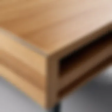 An eco-friendly furniture design incorporating sustainable oak veneer sheets.