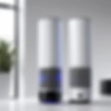 Comparison chart of Dyson Tower Filter and rival air purification systems