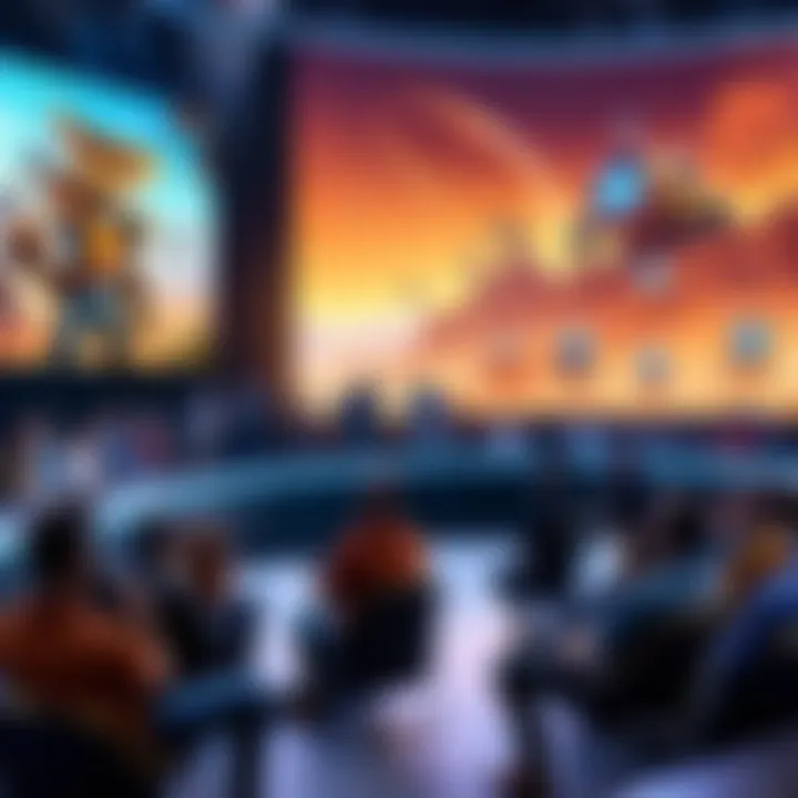 Audience reaction during gameplay launch event