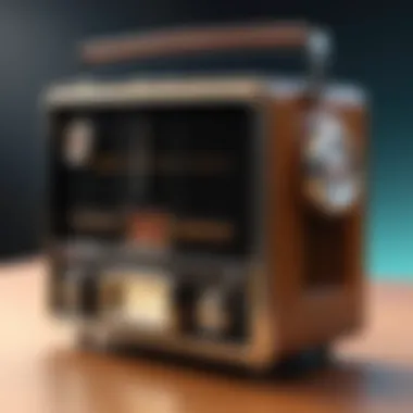Studebaker Radio in Modern Collector's Display Studebaker portable radio in a modern collector's display