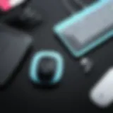 Close-up view of the Logitech Combo showcasing its sleek design and integrated peripherals