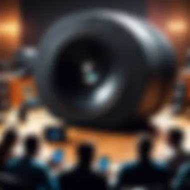 Monster Rock and Roll Speaker in a social gathering setting