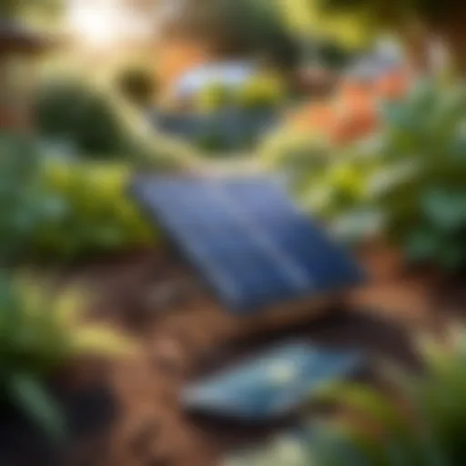 Patriot Mini Solar Cell in a garden setting