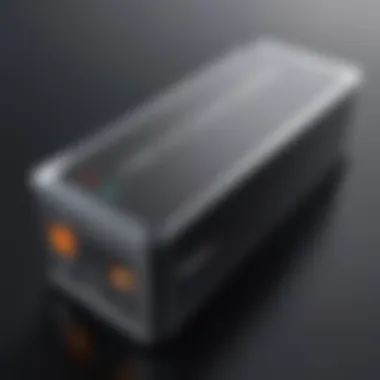 Detailed view of the connectivity options of the RAV Power Battery Bank